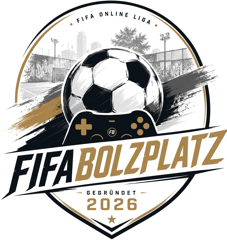 Fifabolzplatz Wappen mit Ball und Controller